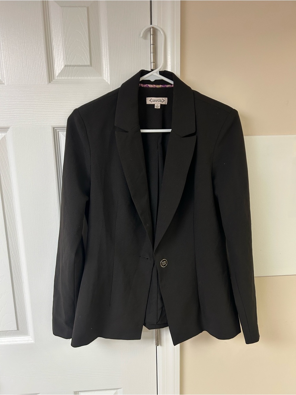 Nanette Lepore black blazer one button
